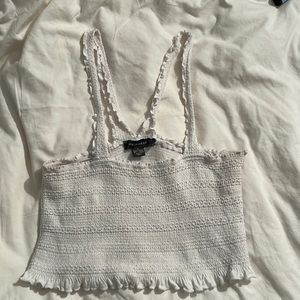 knitted texture white stretchy tank top. from primark medium